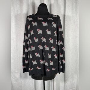 ***Charter Club Christmas Sweater Womens LARGE Scottie Dogs